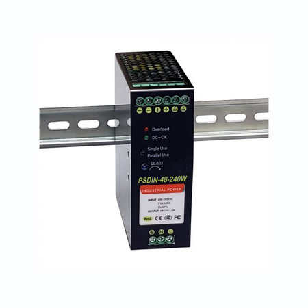 TYCON SYSTEMS 48V 240W DIN Rail Industrial Pwr Supply PSDIN-48-240W